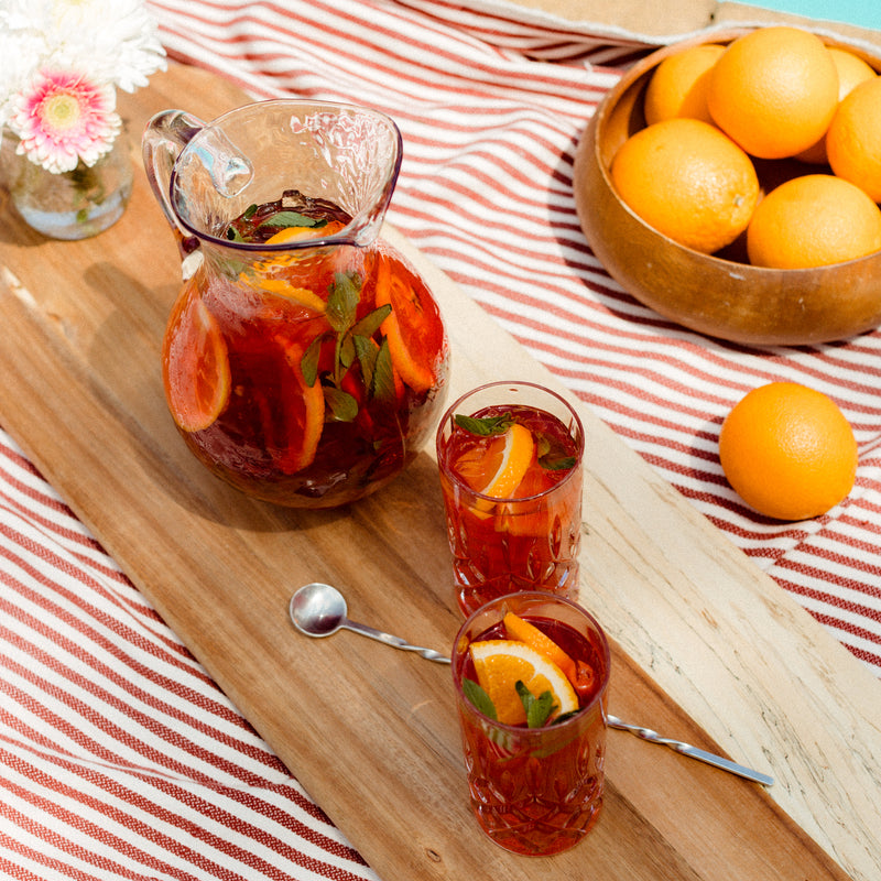 Iced Berry Hibiscus organic herbal tea with oranges